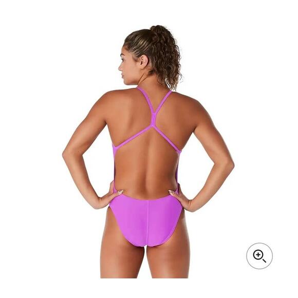 NWT Speedo Solid The One Back One Piece - 0 / 26 - lost lavendar - 0 / 26 - Picture 2 of 5